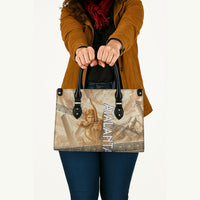 Atalanta Greek Mythology Huntress Archer Leather Bag Ancient Greek Heroine Goddess Vintage Meander Artwork