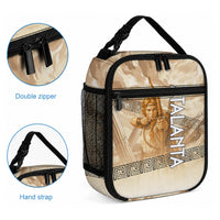 Atalanta Greek Mythology Huntress Archer Lunch Bag Ancient Greek Heroine Goddess Vintage Meander Artwork