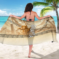 Atalanta Greek Mythology Huntress Archer Sarong Ancient Greek Heroine Goddess Vintage Meander Artwork