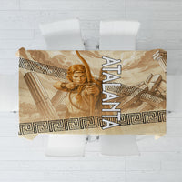 Atalanta Greek Mythology Huntress Archer Tablecloth Ancient Greek Heroine Goddess Vintage Meander Artwork