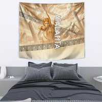 Atalanta Greek Mythology Huntress Archer Tapestry Ancient Greek Heroine Goddess Vintage Meander Artwork