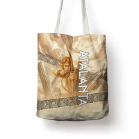 Atalanta Greek Mythology Huntress Archer Tote Bag Ancient Greek Heroine Goddess Vintage Meander Artwork