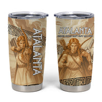 Atalanta Greek Mythology Huntress Archer Tumbler Cup Ancient Greek Heroine Goddess Vintage Meander Artwork