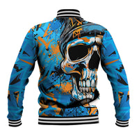 Grafity Skull Baseball Jacket Street Style Skull Colorful Abstract Art - Wonder Print Shop