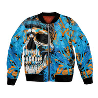 Grafity Skull Bomber Jacket Street Style Skull Colorful Abstract Art - Wonder Print Shop