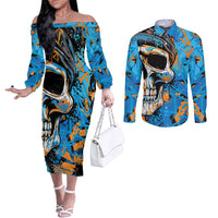 grafity-skull-couples-matching-off-the-shoulder-long-sleeve-dress-and-long-sleeve-button-shirts-street-style-skull-colorful-abstract-art