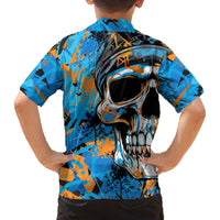 Grafity Skull Family Matching Puletasi Dress and Hawaiian Shirt Street Style Skull Colorful Abstract Art - Wonder Print Shop
