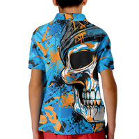 Grafity Skull Kid Polo Shirt Street Style Skull Colorful Abstract Art - Wonder Print Shop