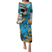 Grafity Skull Puletasi Street Style Skull Colorful Abstract Art - Wonder Print Shop