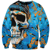 Grafity Skull Sweatshirt Street Style Skull Colorful Abstract Art - Wonder Print Shop