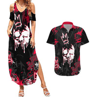 Skull Pattern Couples Matching Summer Maxi Dress and Hawaiian Shirt The Time Is Aways Right To Do What Is Right - Wonder Print Shop