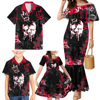 Skull Pattern Family Matching Mermaid Dress and Hawaiian Shirt The Time Is Aways Right To Do What Is Right - Wonder Print Shop