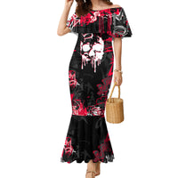 Skull Pattern Family Matching Mermaid Dress and Hawaiian Shirt The Time Is Aways Right To Do What Is Right - Wonder Print Shop