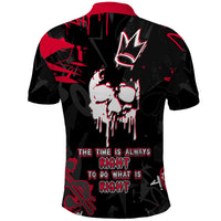 Skull Pattern Polo Shirt The Time Is Aways Right To Do What Is Right - Wonder Print Shop