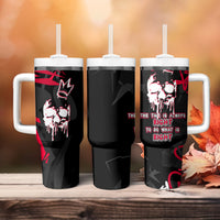 Skull Pattern Tumbler With Handle The Time Is Aways Right To Do What Is Right - Wonder Print Shop