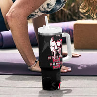 Skull Pattern Tumbler With Handle The Time Is Aways Right To Do What Is Right - Wonder Print Shop