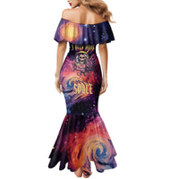 Skull Family Matching Mermaid Dress and Hawaiian Shirt I Need More Space Cosmic Style - Wonder Print Shop