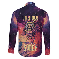 Skull Family Matching Off Shoulder Long Sleeve Dress and Hawaiian Shirt I Need More Space Cosmic Style - Wonder Print Shop
