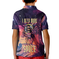 Skull Kid Polo Shirt I Need More Space Cosmic Style - Wonder Print Shop