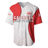 Georgia Flag Baseball Jersey with Born to Roar with Red Lion and National Symbols - Wonder Print Shop