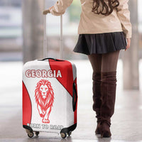 Georgia Flag Luggage Cover with Born to Roar with Red Lion and National Symbols - Wonder Print Shop
