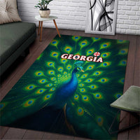 Georgia Peacock Area Rug with Slay in Silence Shine Like a Peacock Design - Wonder Print Shop