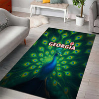 Georgia Peacock Area Rug with Slay in Silence Shine Like a Peacock Design - Wonder Print Shop