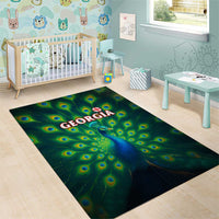 Georgia Peacock Area Rug with Slay in Silence Shine Like a Peacock Design - Wonder Print Shop