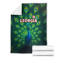 Georgia Peacock Blanket with Slay in Silence Shine Like a Peacock Design - Wonder Print Shop