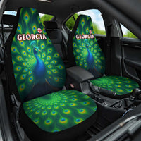 Georgia Peacock Car Seat Cover with Slay in Silence Shine Like a Peacock Design - Wonder Print Shop