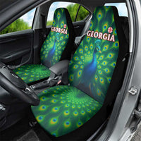 Georgia Peacock Car Seat Cover with Slay in Silence Shine Like a Peacock Design - Wonder Print Shop