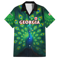 Georgia Peacock Hawaiian Shirt with Slay in Silence Shine Like a Peacock Design - Wonder Print Shop
