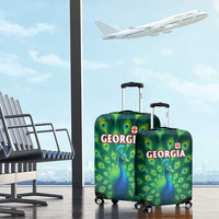 Georgia Peacock Luggage Cover with Slay in Silence Shine Like a Peacock Design - Wonder Print Shop