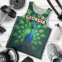Georgia Peacock Men Tank Top with Slay in Silence Shine Like a Peacock Design - Wonder Print Shop