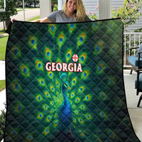 Georgia Peacock Quilt with Slay in Silence Shine Like a Peacock Design - Wonder Print Shop