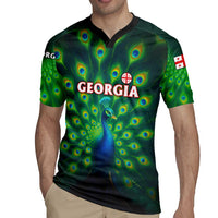 Georgia Peacock Rugby Jersey with Slay in Silence Shine Like a Peacock Design - Wonder Print Shop