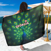 Georgia Peacock Sarong with Slay in Silence Shine Like a Peacock Design - Wonder Print Shop