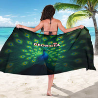 Georgia Peacock Sarong with Slay in Silence Shine Like a Peacock Design - Wonder Print Shop