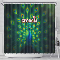 Georgia Peacock Shower Curtain with Slay in Silence Shine Like a Peacock Design - Wonder Print Shop