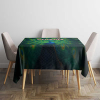 Georgia Peacock Tablecloth with Slay in Silence Shine Like a Peacock Design - Wonder Print Shop