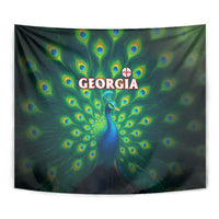 Georgia Peacock Tapestry with Slay in Silence Shine Like a Peacock Design - Wonder Print Shop