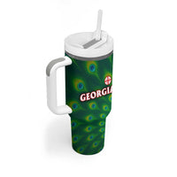 Georgia Peacock Tumbler With Handle with Slay in Silence Shine Like a Peacock Design - Wonder Print Shop