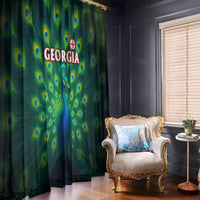 Georgia Peacock Window Curtain with Slay in Silence Shine Like a Peacock Design - Wonder Print Shop