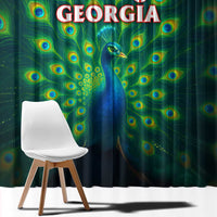 Georgia Peacock Window Curtain with Slay in Silence Shine Like a Peacock Design - Wonder Print Shop