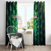 Georgia Peacock Window Curtain with Slay in Silence Shine Like a Peacock Design - Wonder Print Shop