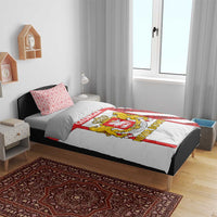 Georgia Bedding Set with Red Cross and Golden Lions Emblem Never Bows Design - Wonder Print Shop