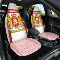 Georgia Car Seat Cover with Red Cross and Golden Lions Emblem Never Bows Design - Wonder Print Shop
