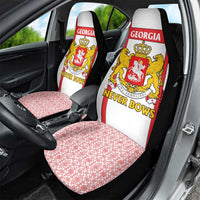 Georgia Car Seat Cover with Red Cross and Golden Lions Emblem Never Bows Design - Wonder Print Shop