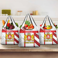 Georgia Grocery Bag with Red Cross and Golden Lions Emblem Never Bows Design - Wonder Print Shop