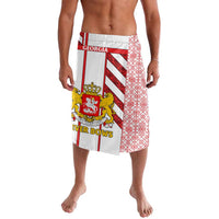 Georgia Lavalava with Red Cross and Golden Lions Emblem Never Bows Design - Wonder Print Shop